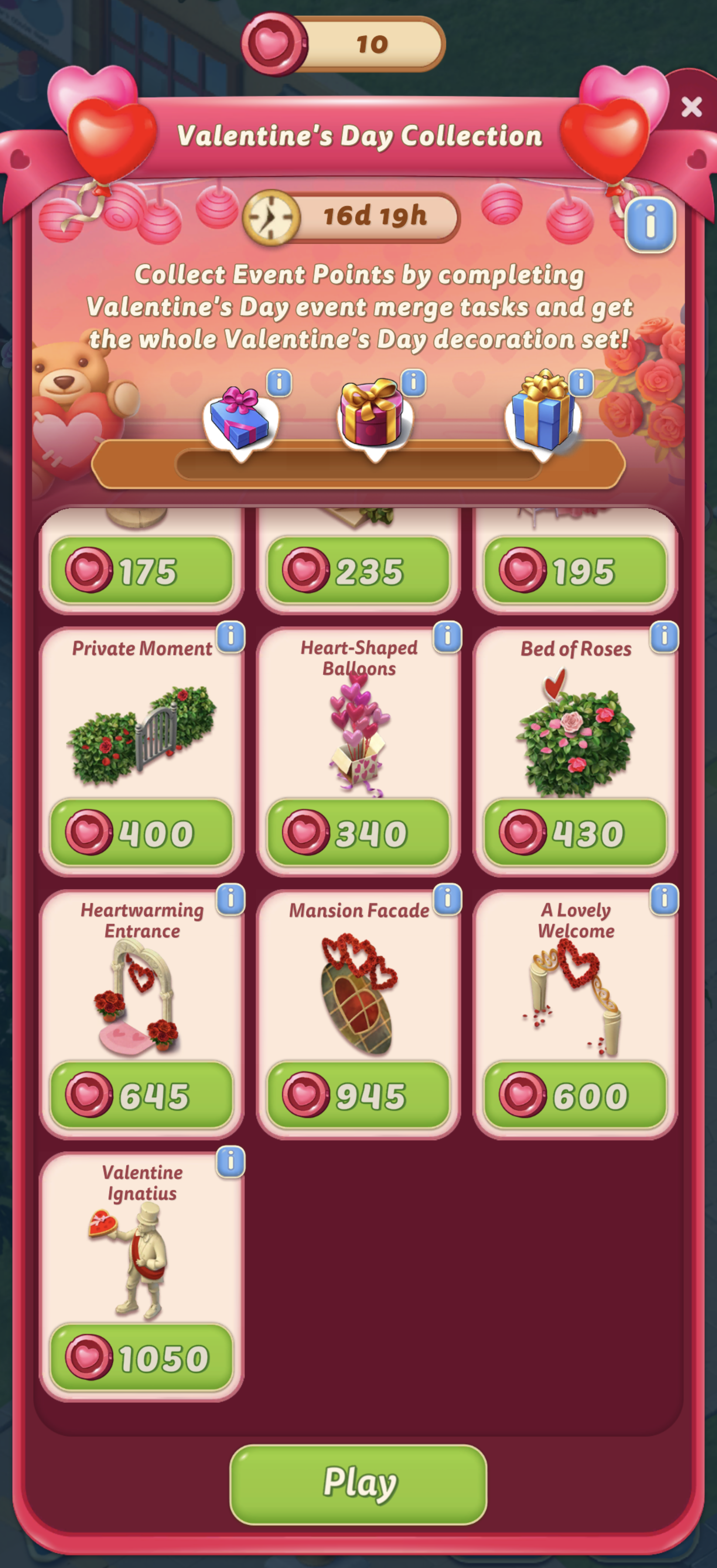 Merge Mansion 2022 Valentine’s Day Event Item List Guide Stuff!